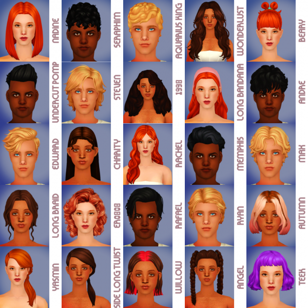 November Hair Haul by simsfinds - The Sims 2 Custom Content