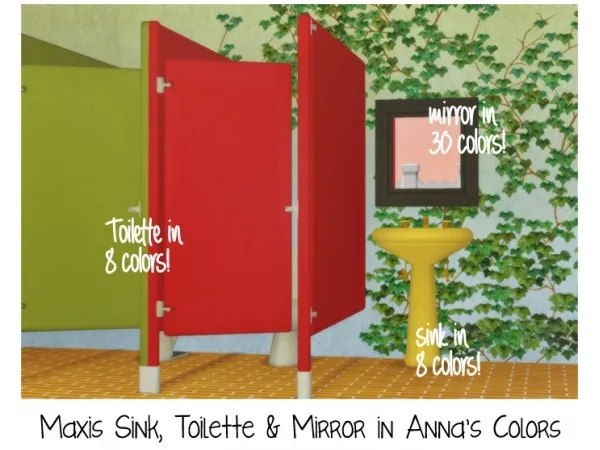 [Ninou]MaxisSink Toilette Mirror_AnnasColors - The Sims 2 Custom Content