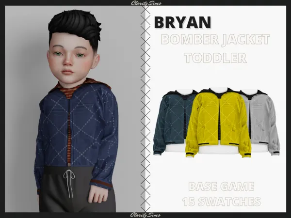 Alpha Bryan Bomber Jacket Toddler - The Sims 4 Custom Content