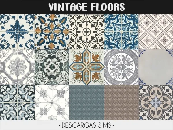Alpha Vintage Floors - The Sims 4 Custom Content