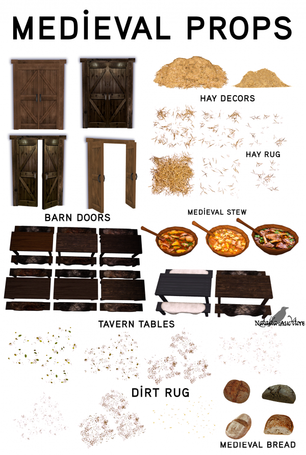 Alpha Medieval Props Auditore by simsfinds - The Sims 4 Custom Content