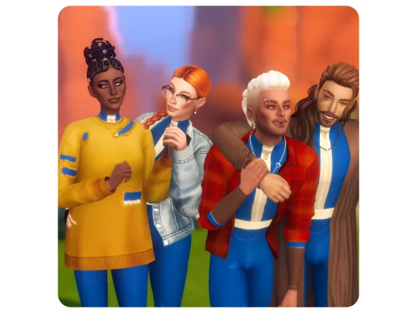 Maxis Match Fallout Vault Suits Extras by AdrasteaMoon - The Sims 4 Custom Content
