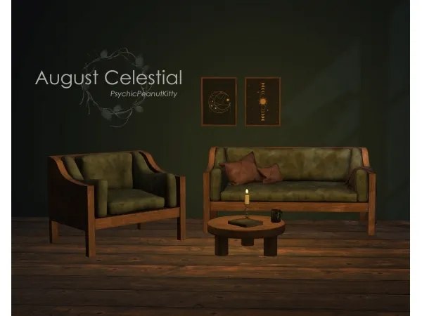Alpha FURNITURE AUGUST CELESTIAL by PsychicPeanutKitty - The Sims 4 Custom Content