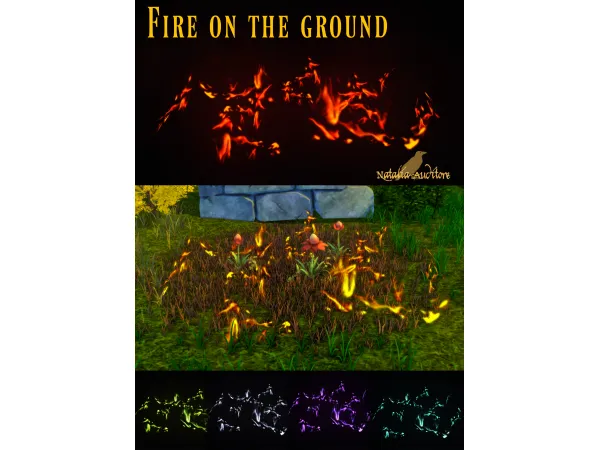 Maxis Match Fire on the ground Auditore by Natalia - The Sims 4 Custom Content