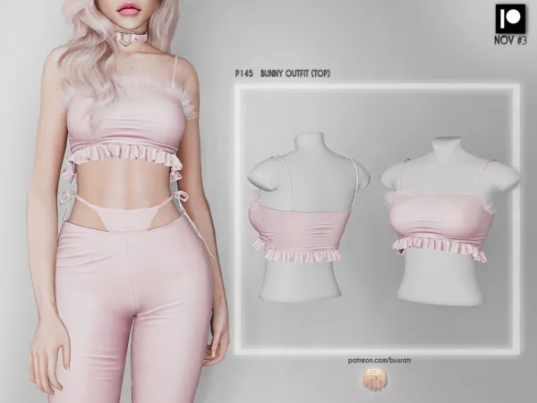Alpha BUNNY OUTFIT P145 P146 tr by busratr - The Sims 4 Custom Content