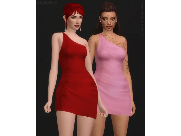 Maxis Match APHRODITE SHORT DRESS - The Sims 4 Custom Content