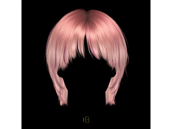Alpha HAIR 59 TULIP by MoooD - The Sims 4 Custom Content