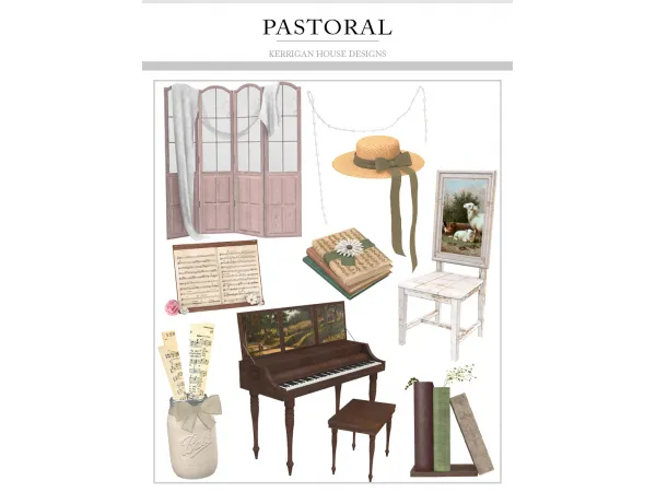 Mix [KHD] Pastoral Set by Kerrigan House Designs - The Sims 4 Custom Content