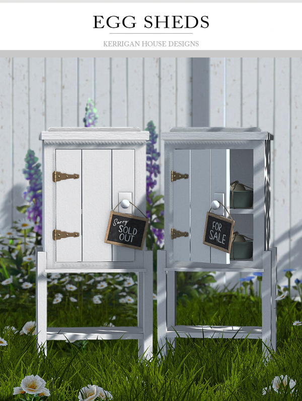 Alpha [KHD] Egg Sheds by kerriganhouse - The Sims 4 Custom Content