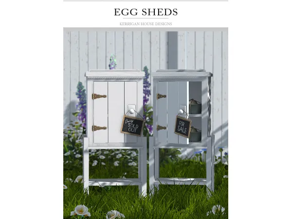 Alpha [KHD] Egg Sheds by Kerrigan House Designs - The Sims 4 Custom Content