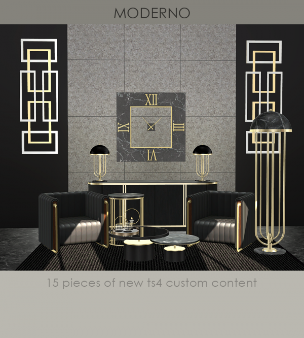 Alpha KHD Moderno Set by kerriganhouse - The Sims 4 Custom Content