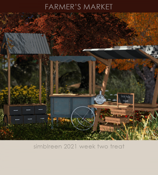 Alpha [KHD] Market Mini Set Simblreen Week 2 by kerriganhouse - The Sims 4 Custom Content