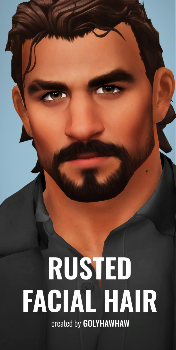 Maxis Match RUSTED FACIAL HAIR by simsfinds - The Sims 4 Custom Content