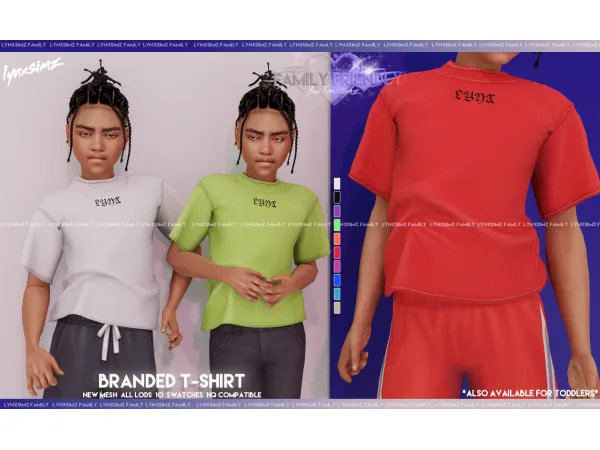 Alpha Branded T Shirt Child - The Sims 4 Custom Content