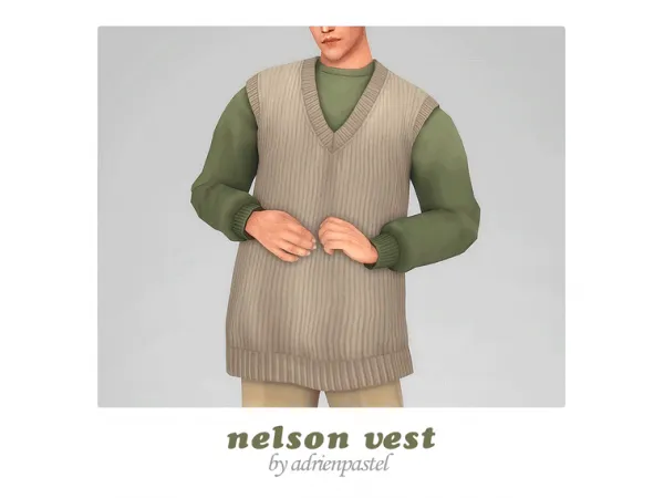 Maxis Match Nelson Sweater Vest - The Sims 4 Custom Content