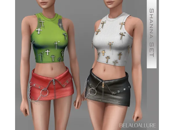Alpha Shanna Set by Belaloallure - The Sims 4 Custom Content