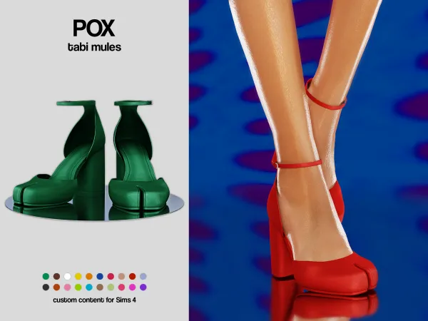 Alpha POX Tabi Mules - The Sims 4 Custom Content