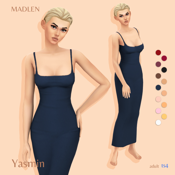 Maxis Match Yasmin Dress by madlensims - The Sims 4 Custom Content