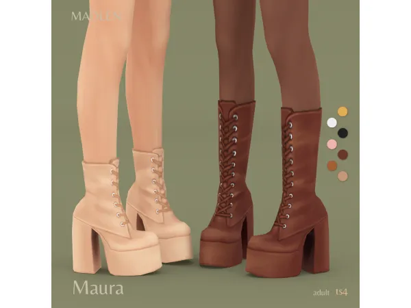 Maxis Match Maura Boots by madlensims - The Sims 4 Custom Content