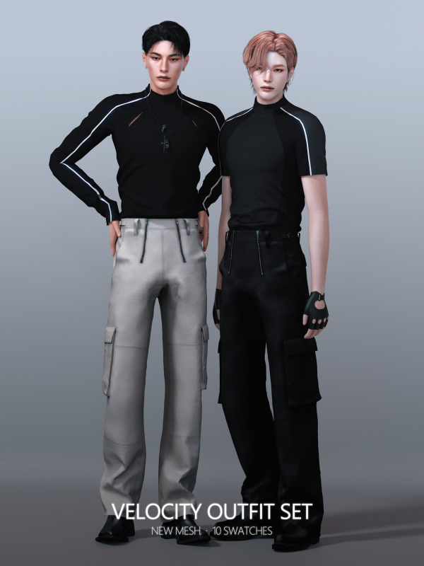 Alpha Velocity Outfit Set by simsfinds - The Sims 4 Custom Content