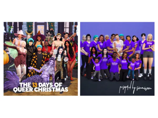 Mix The 13 days of Queer Christmas - The Sims 4 Custom Content