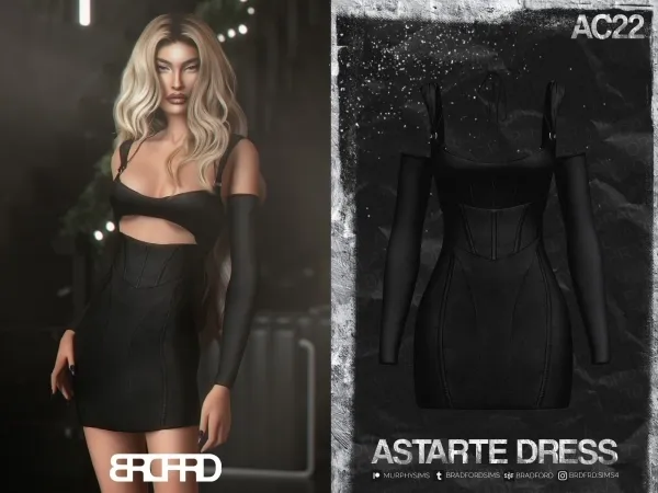 Alpha ASTARTE DRESS [AC22 DAY 3] - The Sims 4 Custom Content