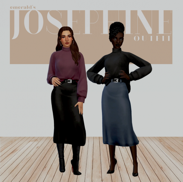 Maxis Match Josephine Outfit by simsfinds - The Sims 4 Custom Content