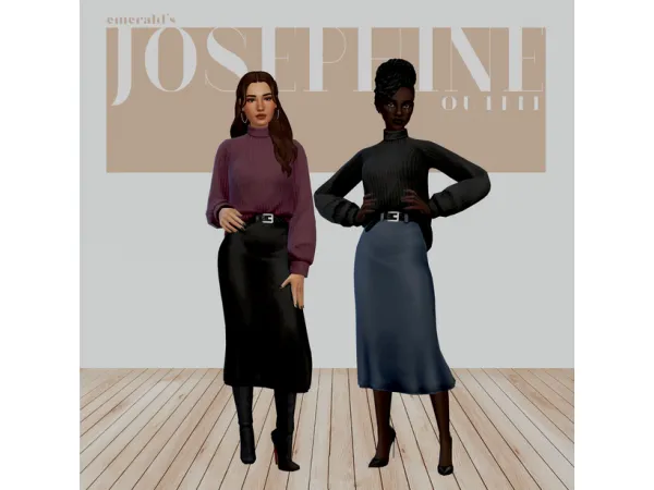Maxis Match Josephine Outfit by emeraldssimblr - The Sims 4 Custom Content