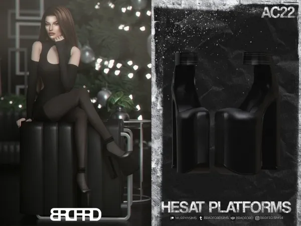 Alpha HESAT PLATFORM HEELS [AC22 DAY 4] - The Sims 4 Custom Content