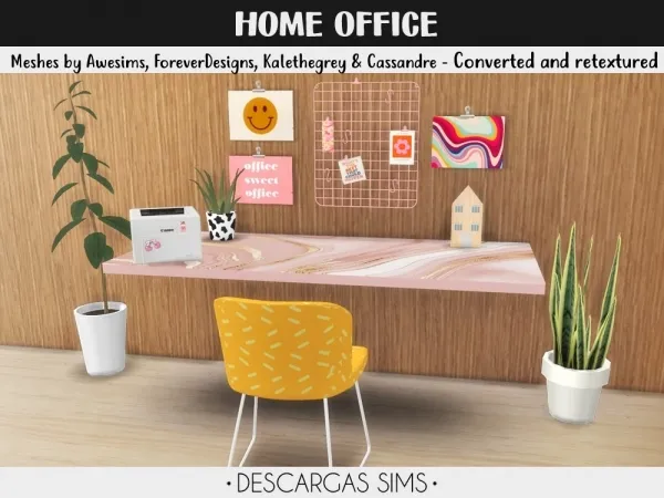 Alpha Home Office SET - The Sims 4 Custom Content