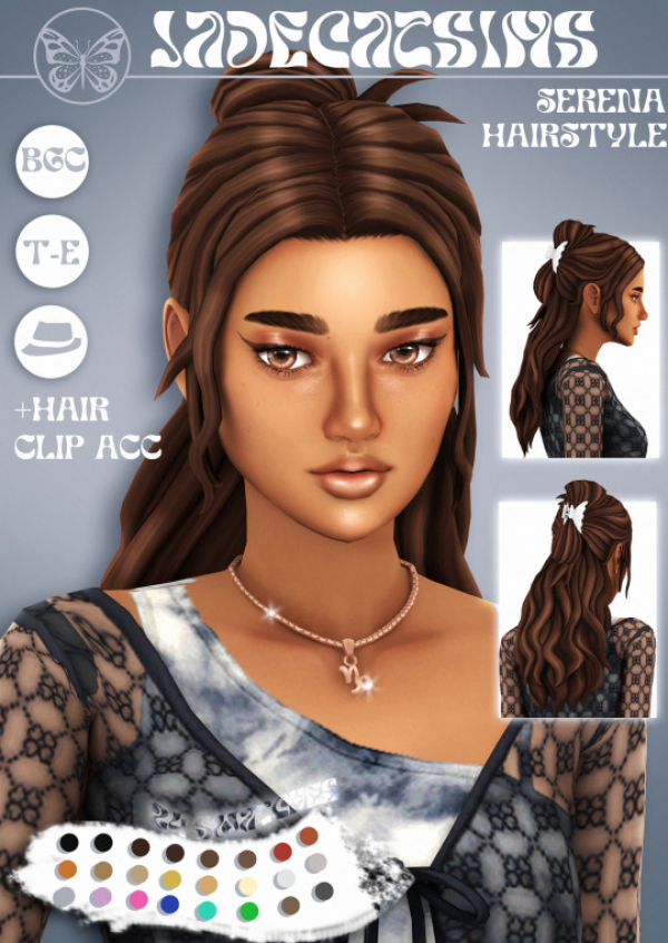 Maxis Match SERENA HAIR by simsfinds - The Sims 4 Custom Content