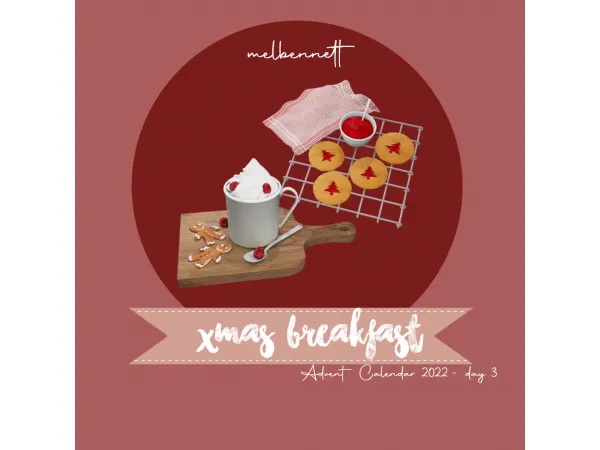 Alpha Advent Calendar 2022 3 Xmas Breakfast - The Sims 4 Custom Content