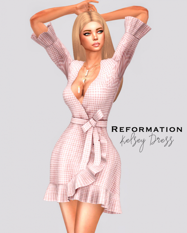 Maxis Match REFORMATION KELSEY DRESS by simsfinds - The Sims 4 Custom Content