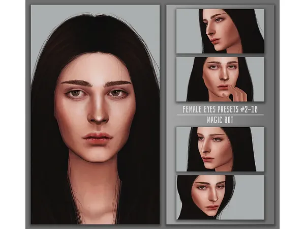 Alpha FEMALE EYES PRESETS 2 10 by magicbot - The Sims 4 Custom Content