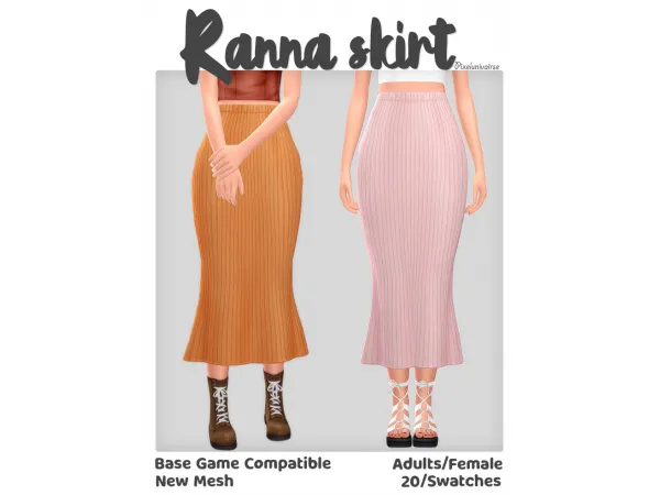 Maxis Match Ranna skirt - The Sims 4 Custom Content