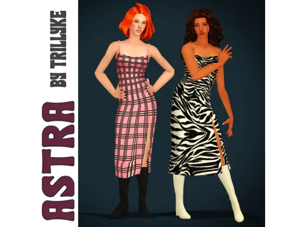 Trillykes Astra Dress - The Sims 2 Custom Content