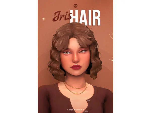 Maxis Match Iris Hair by TwistedCat - The Sims 4 Custom Content