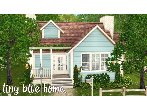 tiny blue home - The Sims 3 Custom Content