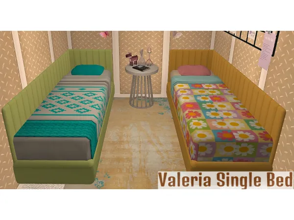 Valeria Single bed - The Sims 2 Custom Content