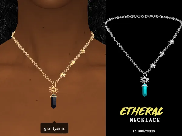 Alpha Etheral Necklace - The Sims 4 Custom Content