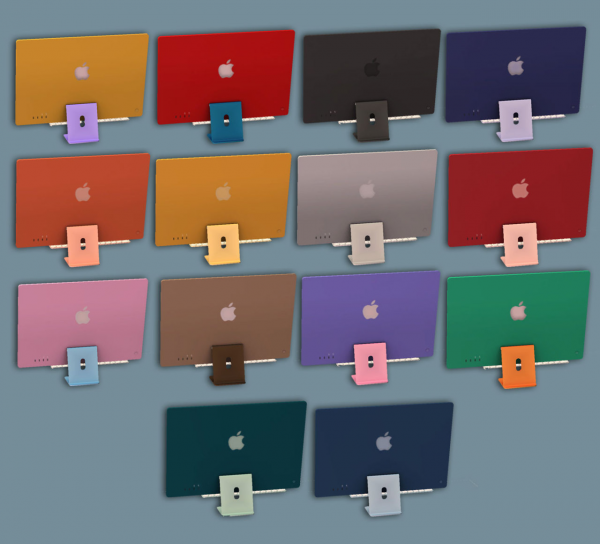 Apple iMac 24 Functional for by simsfinds - The Sims 2 Custom Content
