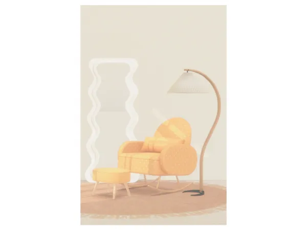 Maxis Match SANNA ROCKING CHAIR OTTOMAN FLOOR LAMP MIRROR - The Sims 4 Custom Content