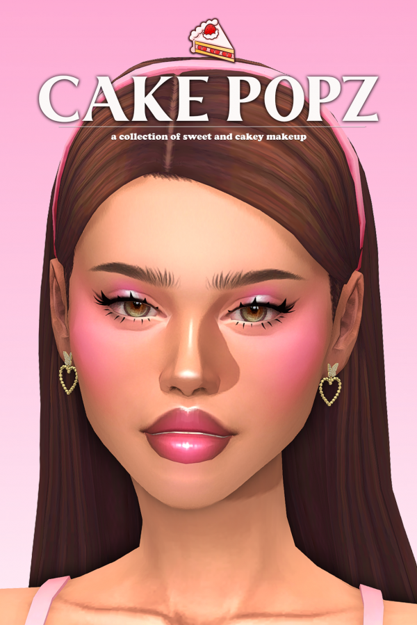 Maxis Match CAKE POPZ a collection of sweet and cakey makeup by simsfinds - The Sims 4 Custom Content
