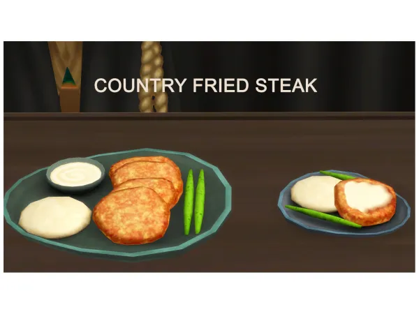 Maxis Match COUNTRY FRIED STEAK by icemunmun - The Sims 4 Custom Content