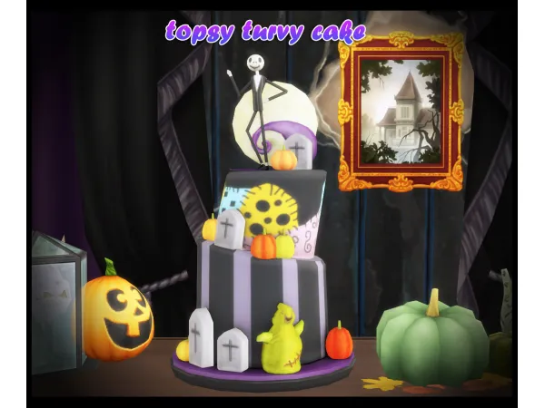 Maxis Match TOPSY TURVY CAKE by icemunmun - The Sims 4 Custom Content