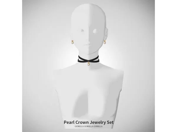 Alpha Pearl Crown Jewelry Set by gorillax3 - The Sims 4 Custom Content