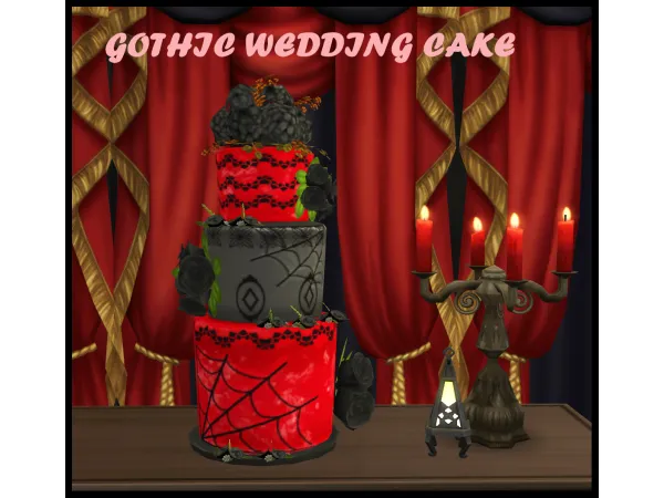 Maxis Match GOTHIC WEDDING CAKE by icemunmun - The Sims 4 Custom Content