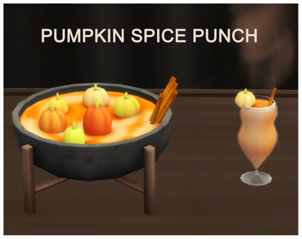 Maxis Match PUMPKIN SPICE PUNCH by simsfinds - The Sims 4 Custom Content