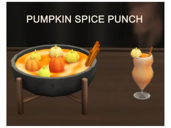Maxis Match PUMPKIN SPICE PUNCH by icemunmun - The Sims 4 Custom Content