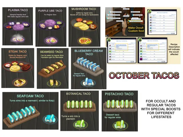 Maxis Match OCTOBER OCCULT TACOS by icemunmun - The Sims 4 Custom Content